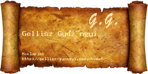 Gellisz Gyöngyi névjegykártya